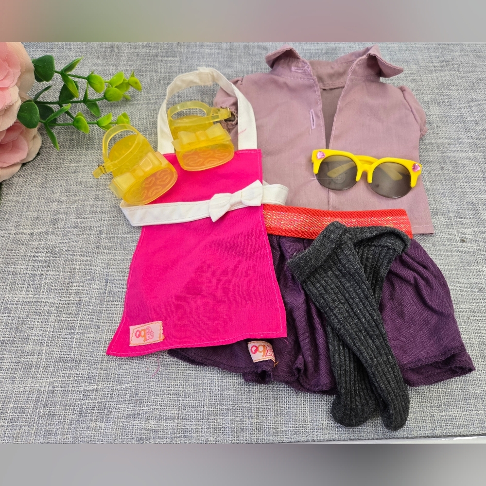 Our Generation Dolls Clothing Set, Summer Outfit, With Sandals And Sunglasses